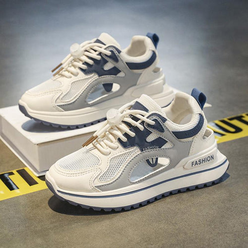 Damen Sportliche Sneakers mit luftiger Mesh-Oberfläche und dämpfender Sohle EB