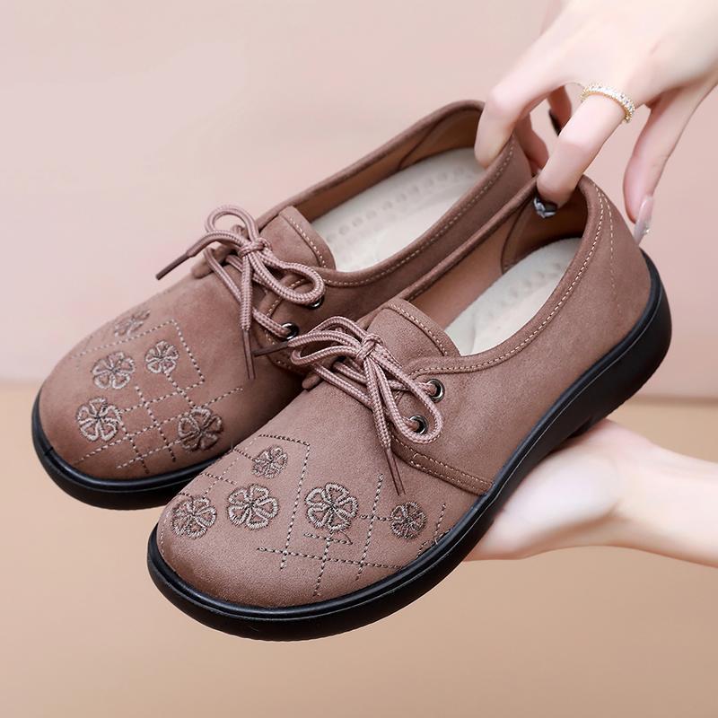 Damen modische Schnürschuhe mit floralem Muster EB
