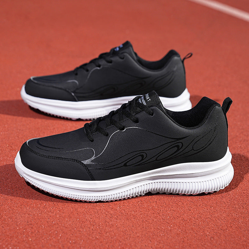 Herren nan dezenter Business-Casual Sneaker mit synthetischem Glattleder, gepolstertem Kragen und profiliertem Gummigrip EB