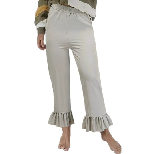 Damen Flauschige Culotte mit Volantabschluss EB