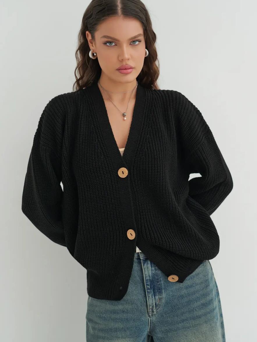 Damen lässiger Strickcardigan EB