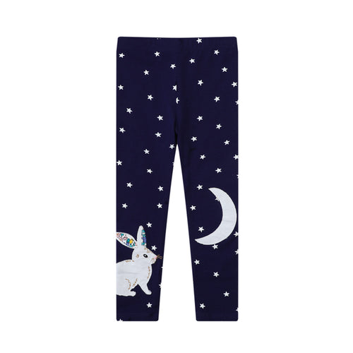 Mädchen Leggings mit verspieltem Hasen- und Sternenmotiv EB