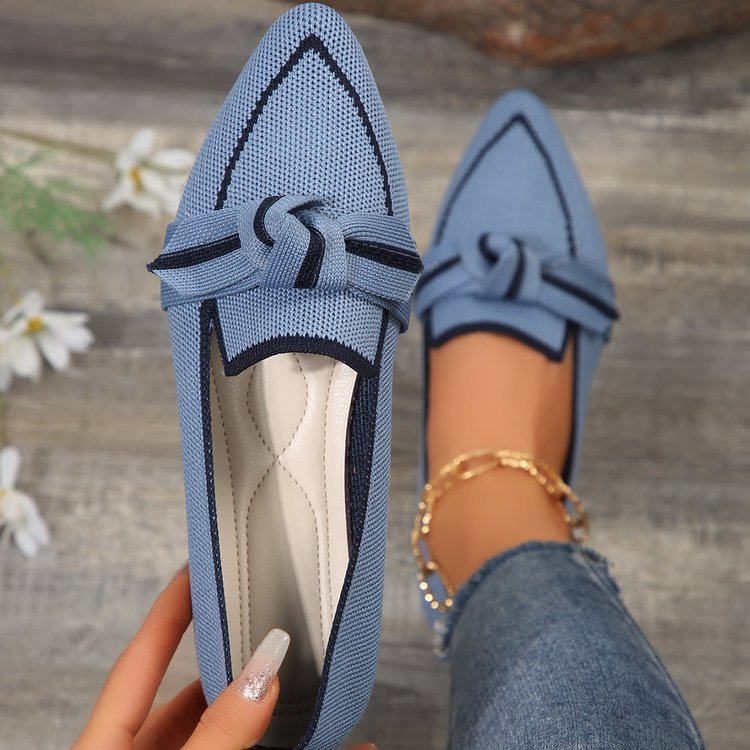 Damen Elegante Mules mit modischer Schleifenapplikation EB