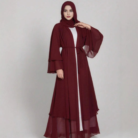 Damen Elegante und fließende lange Kaftan mit offenen Ärmeln EB