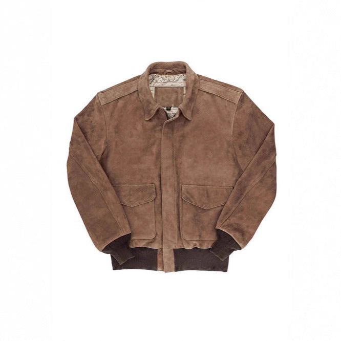 Herren Wildlederjacke im Biker-Stil EB