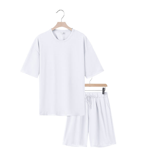 Herren Freizeit-Set mit bequemem T-Shirt und Shorts aus atmungsaktiver Baumwolle EB