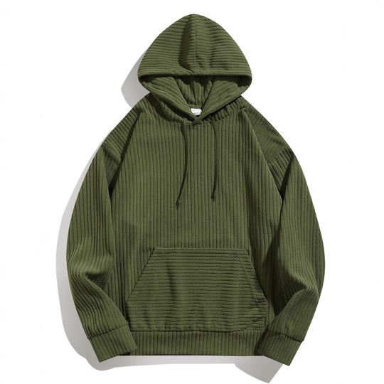 Herren Kapuzenpullover mit strukturierter Ripp-Textur und praktischen Taschen EB