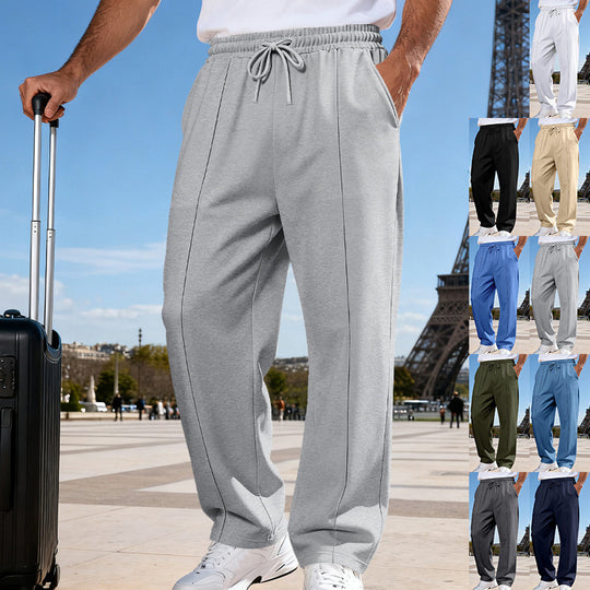Herren nan weite Relax-Jogginghose mit Bügelfalte, elastischem Tunnelzugbund und seitlichen Eingrifftaschen EB