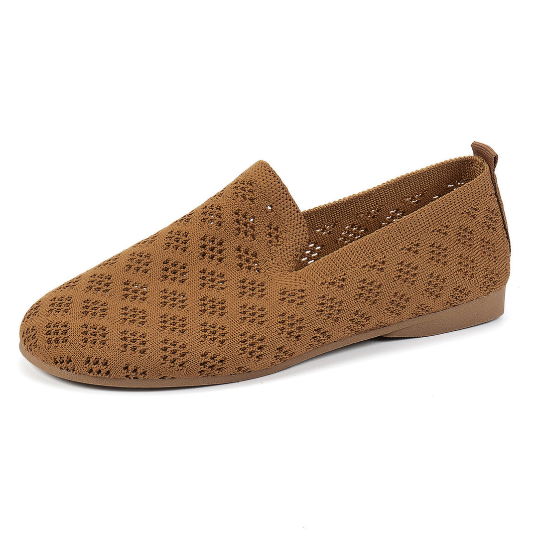 Damen Atmungsaktive Slip-On Ballerinas mit perforiertem Obermaterial EB
