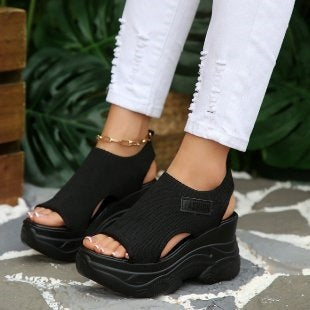Damen Sandalen mit modernem Plateau-Design EB