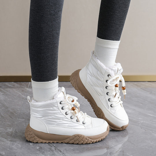 Damen hochgeschnittene Sneaker mit warmem Innenfutter und modischem Design EB