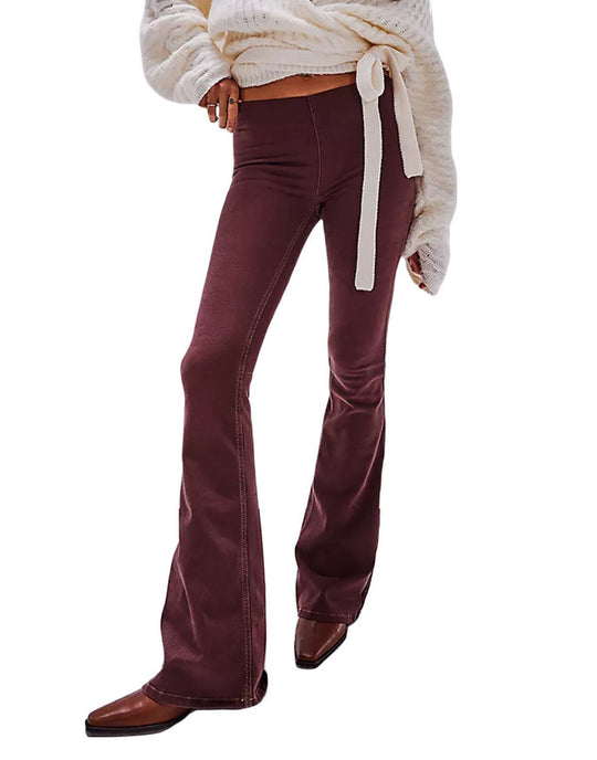 Damen Flared Jeans mit hohem Bund und figurbetontem Schnitt