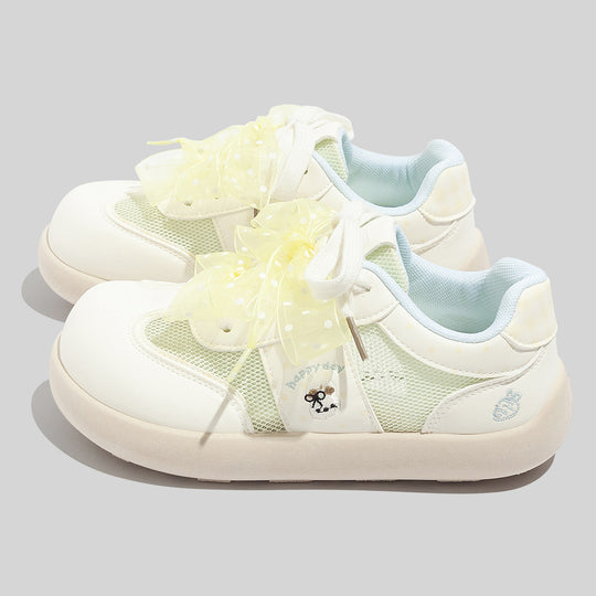 Damen Sneakers mit verspieltem Bogen-Design und atmungsaktiven Netzpanelen EB