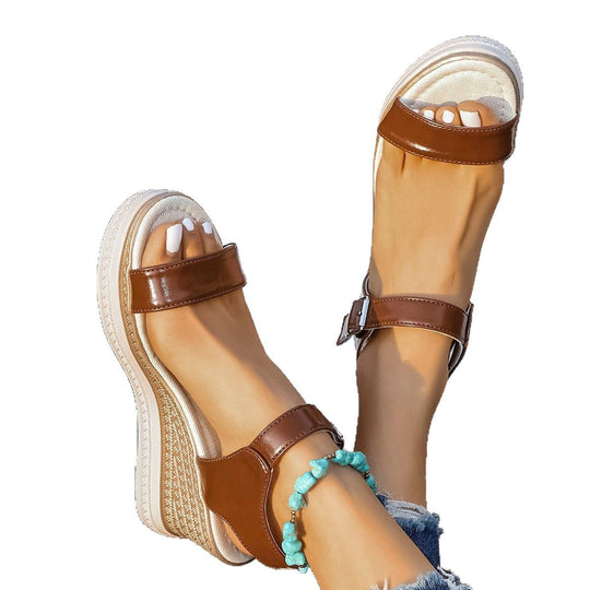 Damen Wedge-Pantoletten mit modischem Riemendesign und komfortabler Sohle EB