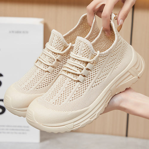 Damen Atmungsaktive Lauf-Sneaker mit flexiblem Schnellschnürsystem EB