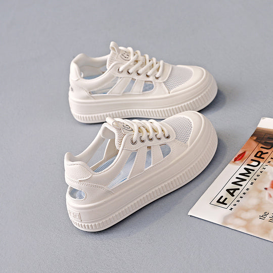 Damen Modische Sneaker mit luftiger Mesh-Oberfläche und flexiblem Sohlenprofil EB