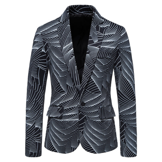 Damen modischer Blazer mit floralem Motiv EB