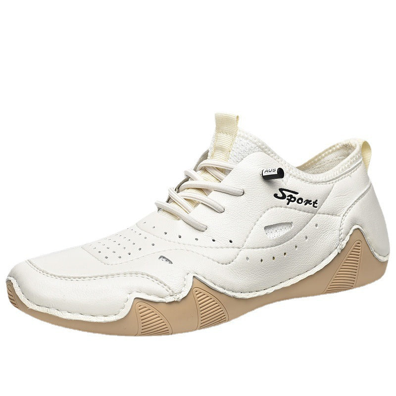 Herren Sportliche Freizeitschuhe aus atmungsaktivem Leder mit rutschfester Sohle EB