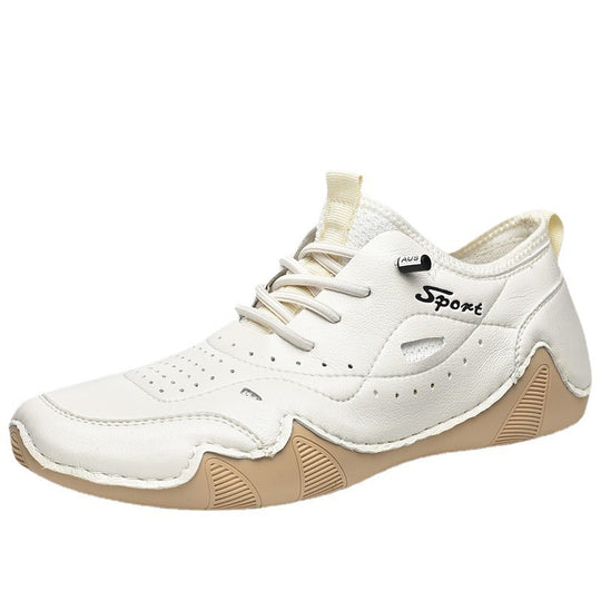 Herren Sportliche Freizeitschuhe aus atmungsaktivem Leder mit rutschfester Sohle EB