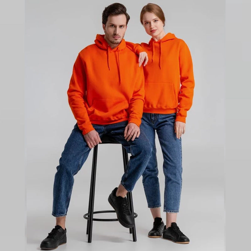 Unisex nan minimalistischer Heavyweight Kapuzenpullover aus French‑Terry mit verdeckter Kängurutasche und schmaler Silhouette EB