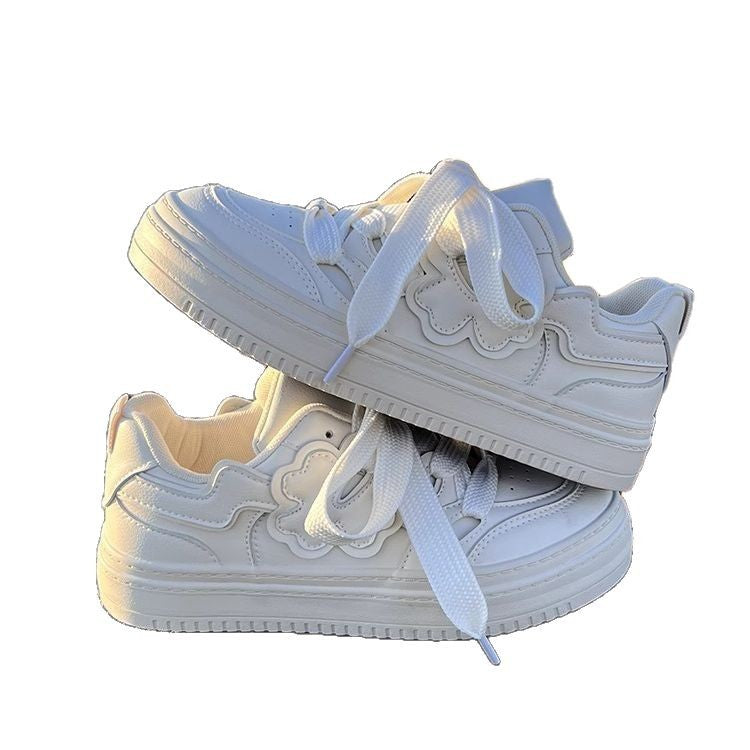 Damen Trendige Sneakers mit verspieltem Blüten-Design und bequemer Sohle EB
