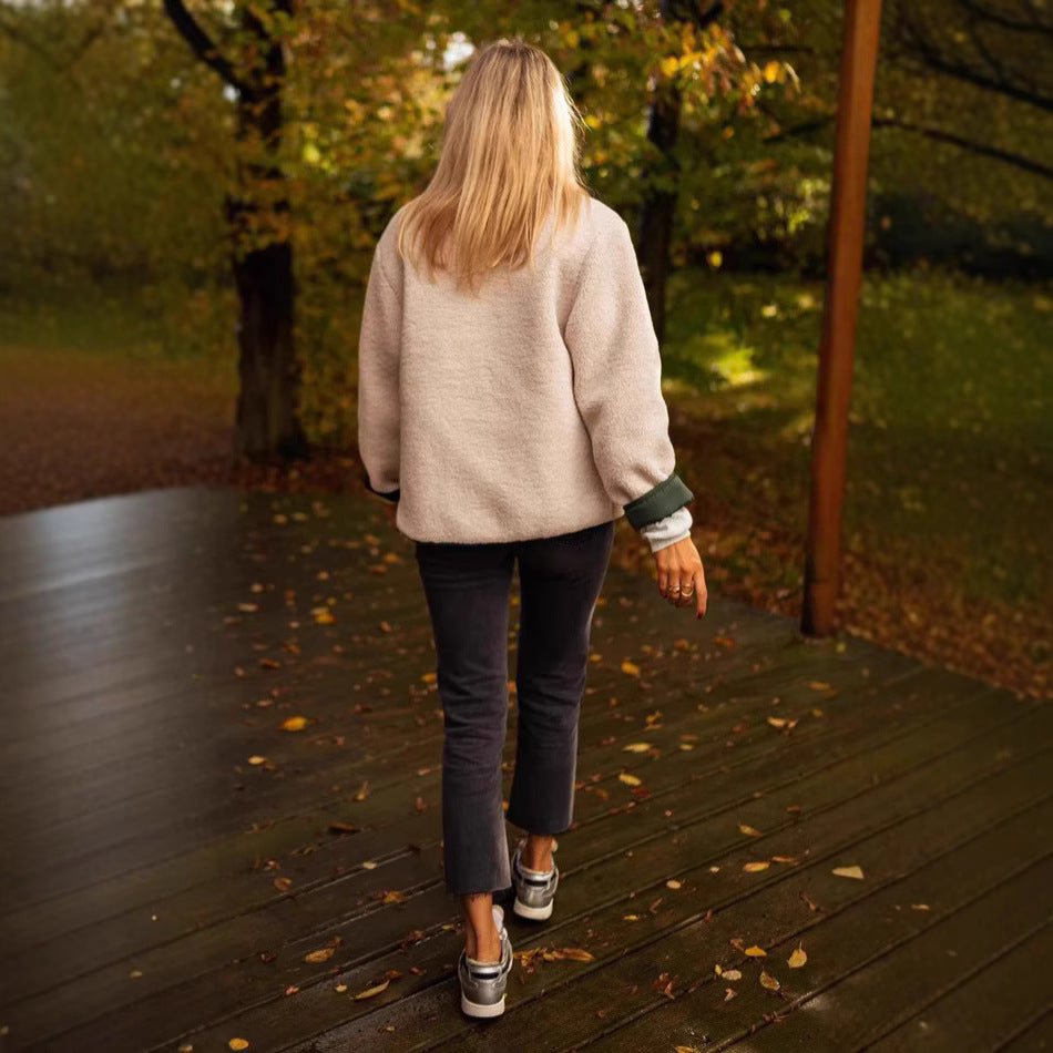 Damen Kuschelige und stylische Fleecejacke EB
