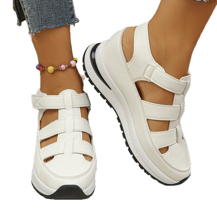 Damen Komfortable Wedge-Sandalen mit atmungsaktiven Riemen EB