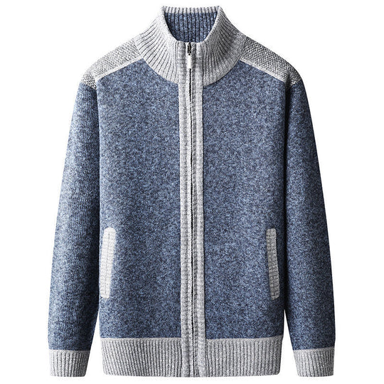 Herren Strickjacke mit hohem Kragen EB