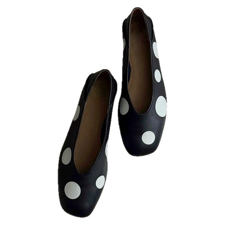 Damen Ballerinas mit modischem Punktedesign und flexibler Sohle EB