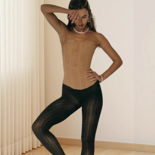 Damen Figurnahes Top mit Raffungen und Trägerdesign EB