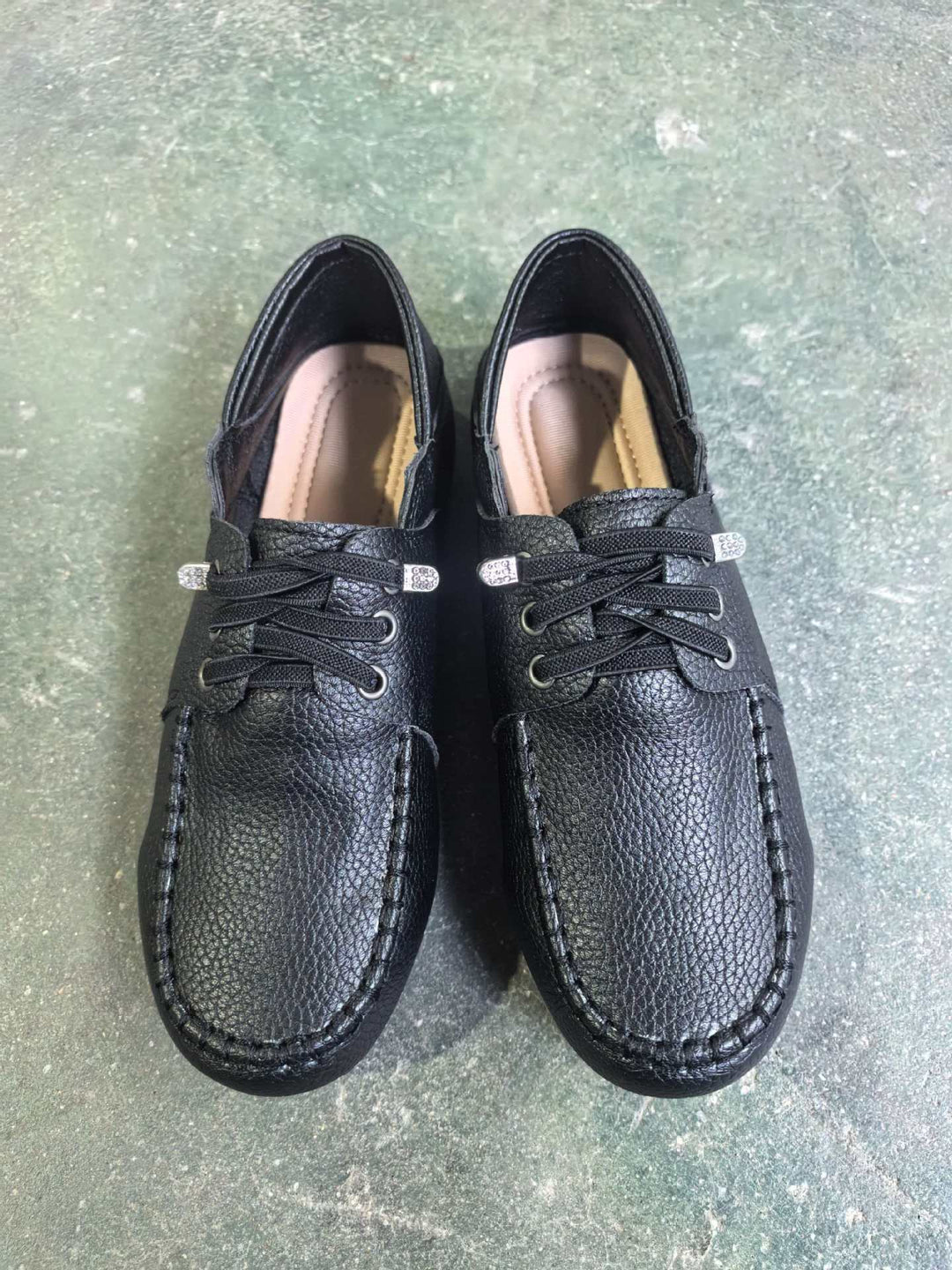 Herren nan klassische Mokassin-Slipper mit elastischer Schnürung und anatomischem Komfortfußbett EB
