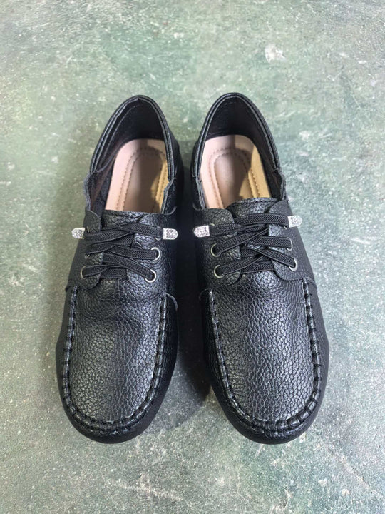 Herren nan klassische Mokassin-Slipper mit elastischer Schnürung und anatomischem Komfortfußbett EB