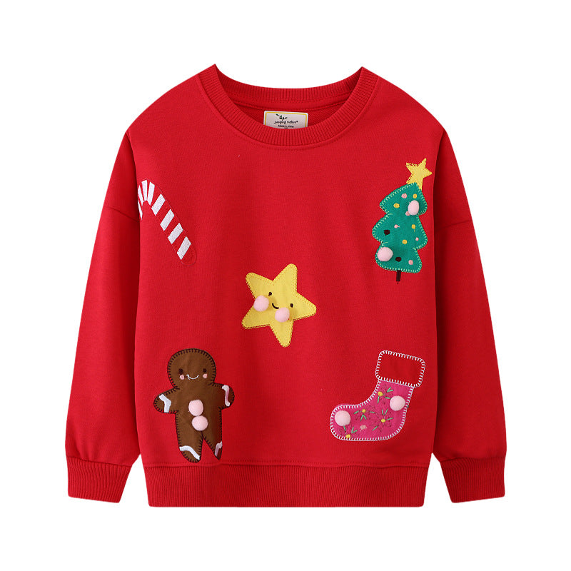Kinder Sweatshirt mit festlichem Weihnachtsdesign EB