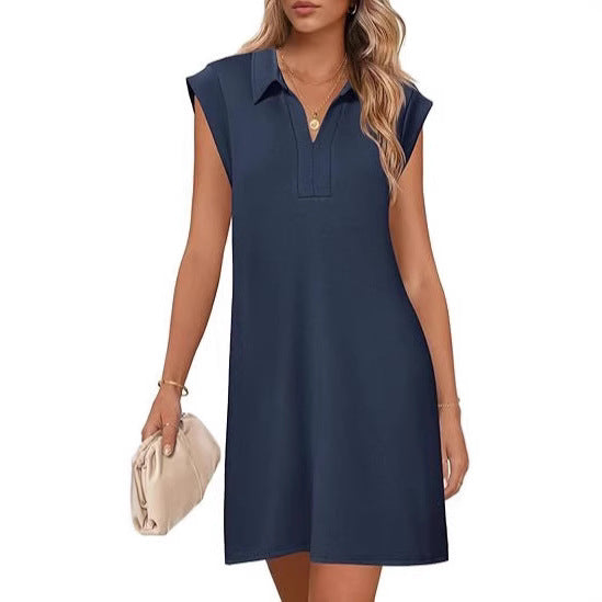 Damen Polo-Kleid mit Taschen und modernem Schnitt EB