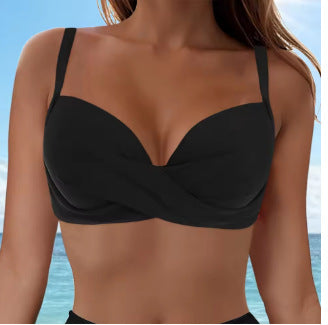 Damen Elegantes Bikinioberteil mit Wickeldesign EB