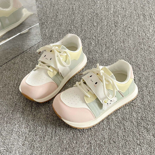 Damen Kindersneaker mit niedlichem Tierdesign und praktischem Klettverschluss EB