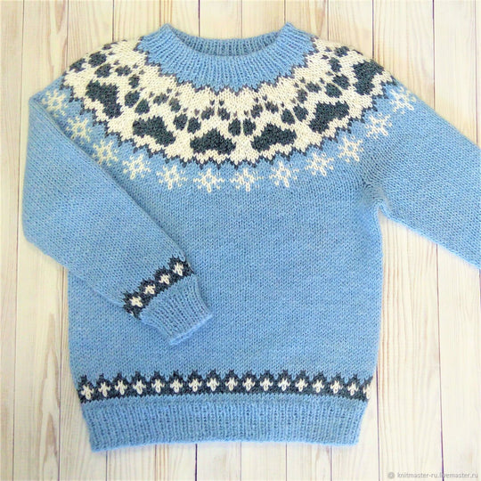 Damen nan Norwegerpullover aus Wollmix mit Rundhalsausschnitt und traditionellem Fair-Isle-Yoke EB