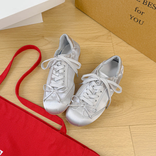 Damen Modische und komfortable Sneakers mit Satin-Oberfläche EB