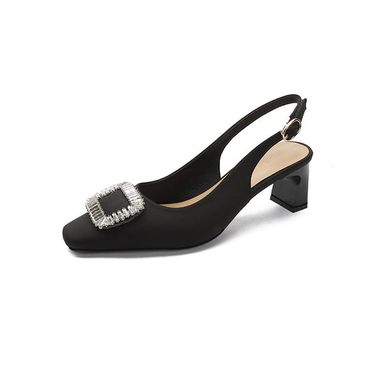 Damen Slingback-Pumps mit glitzerndem Schmuckdetail EB
