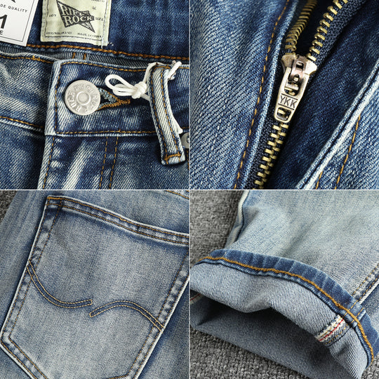 Damen Slim-Fit Jeans mit lässigen Fransen EB