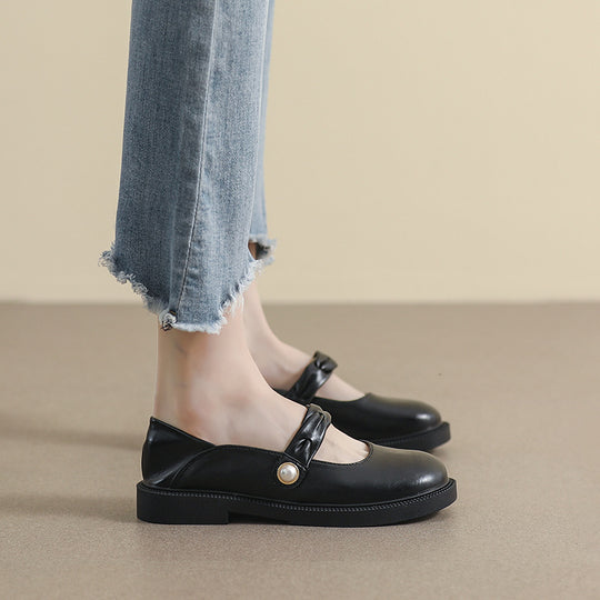 Damen elegante Ballerinas mit Schleifenakzent EB