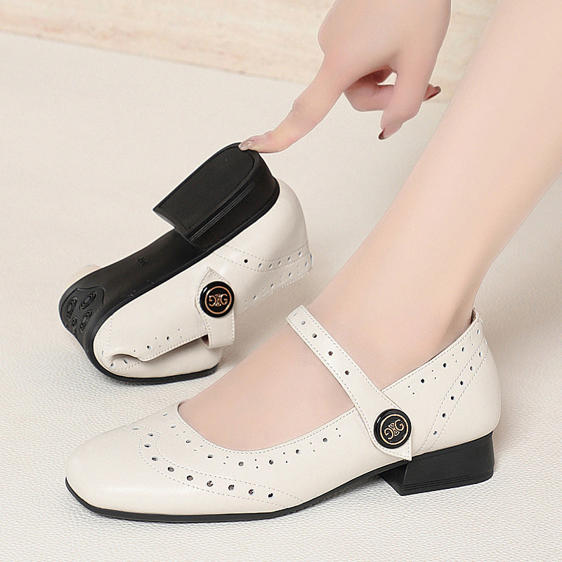 Damen Ballerinas mit verstellbarem Riemen und komfortablem Fußbett EB
