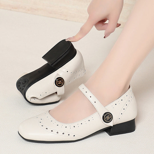 Damen Ballerinas mit verstellbarem Riemen und komfortablem Fußbett EB