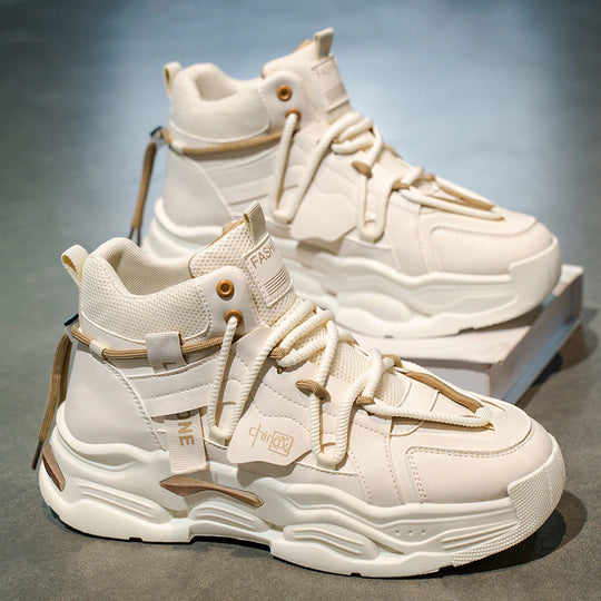 Damen Modische High-Top Sneakers mit robustem Design und atmungsaktiver Oberflächenstruktur EB