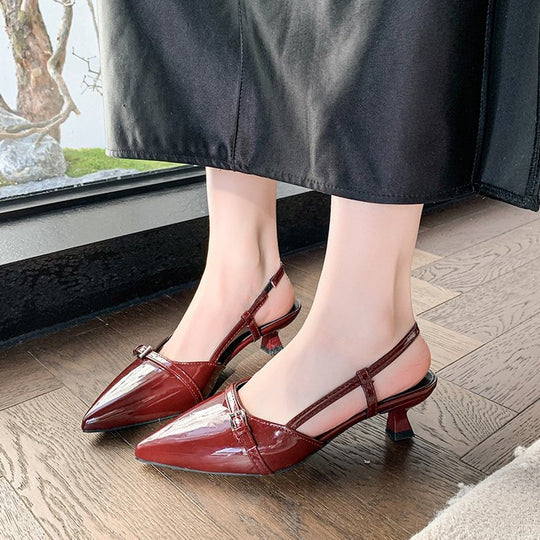 Damen elegante Slingback-Pumps mit spitz zulaufendem Design EB