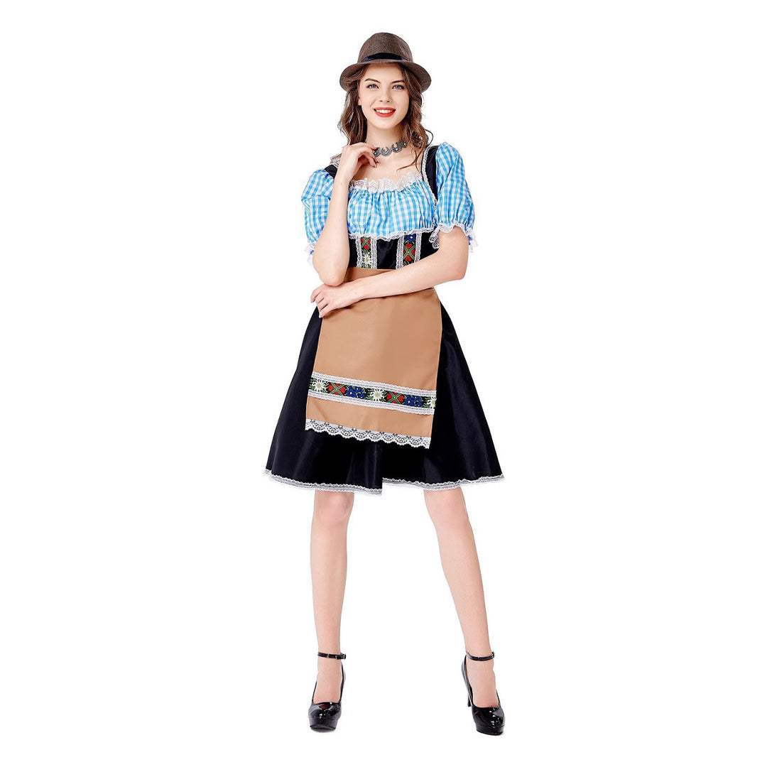 Damen Trachtenkleid mit liebevoll gestalteten Details und elegantem Schürzenüberzug EB