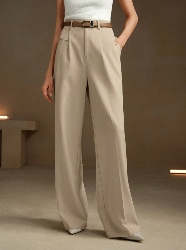 Damen Weite und elegante Anzughose mit hohen Bund EB