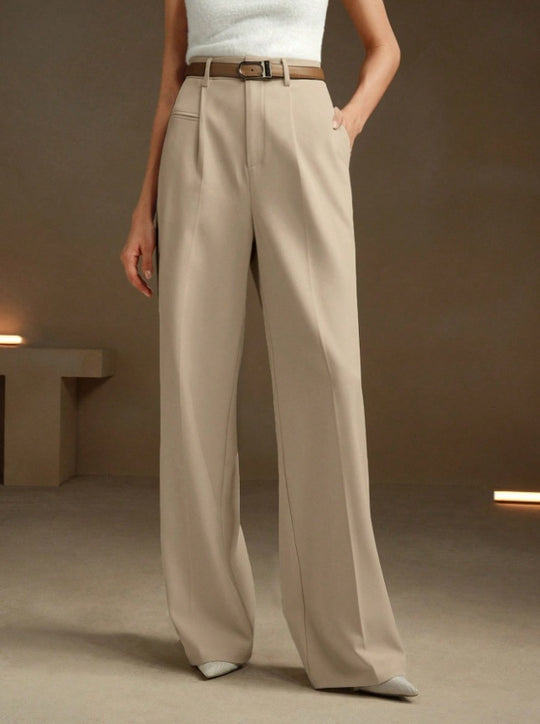 Damen Weite und elegante Anzughose mit hohen Bund EB