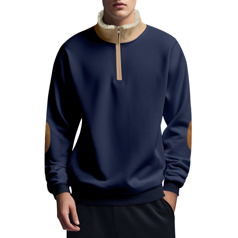 Herren Funktionaler Kapuzenpullover mit halbem Reißverschluss und weichem Innenfutter EB