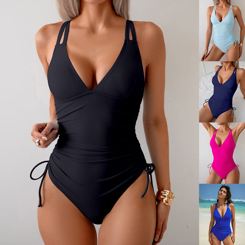 Damen Bademode mit eleganter Raffung und verstellbaren Trägern EB